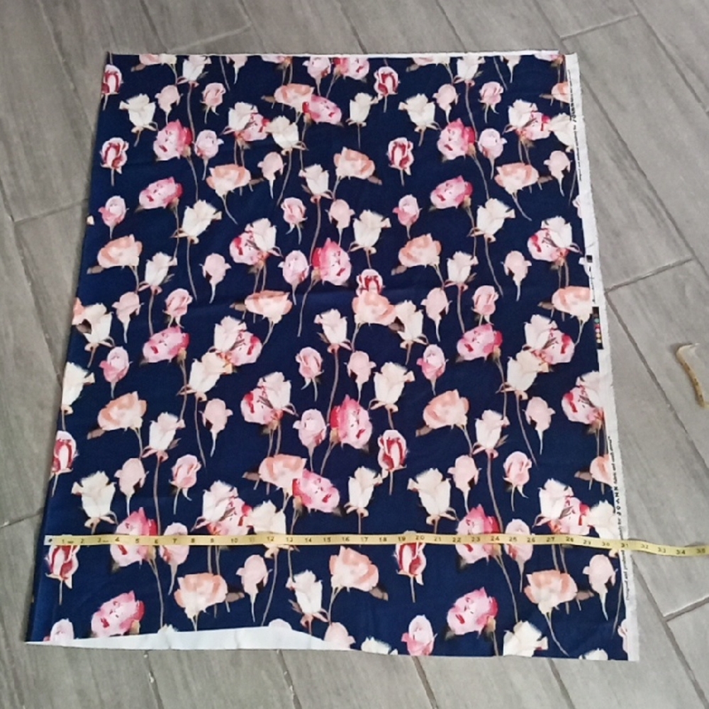 Dark Navy Floral New Material